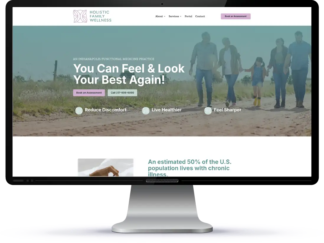 Holistic Family Wellness Homepage Mockup